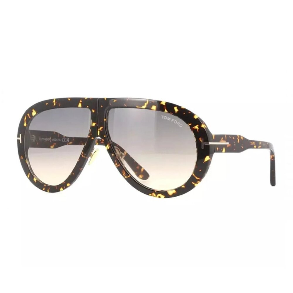 NEW TOM FORD MEN HAVANA AVIATOR SUNGLASSES